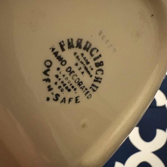 FRANCISCAN "APPLE" COLLECTION 10" DIVIDED VEGETABLE BOWL (USA BACKSTAMP) - Picture 6 of 6